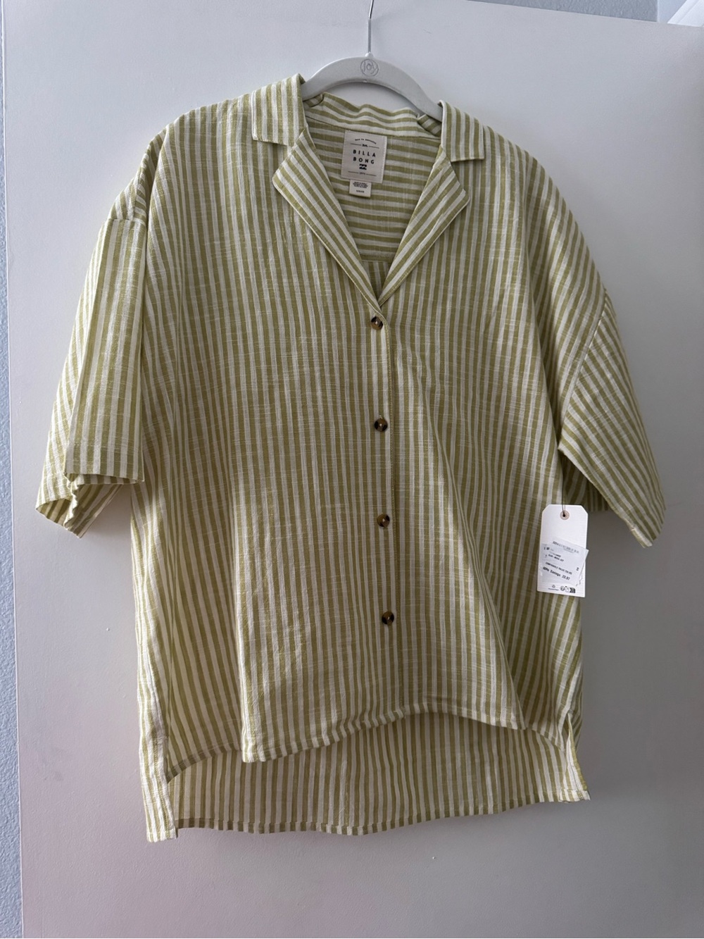 NWT Billabong Beach Side Womens Oversized Button Up Shirt
